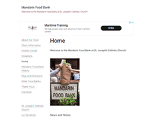 Tablet Screenshot of mandarinfoodbank.org